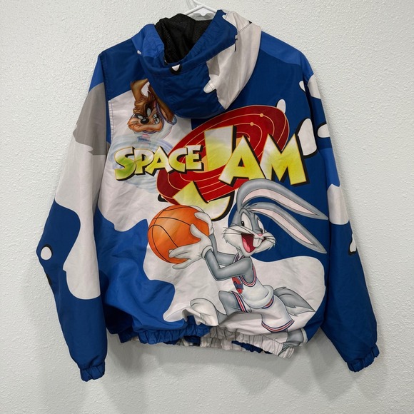 Members Only Space Jam Tune Squad Bugs Bunny Sylvester Windbreaker Jacket Medium - Picture 8 of 10